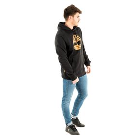 Timberland TB0A2BJHP561 Core Logo P/O Hood Bb Kapüşonlu Normal Kalıp Desenli Siyah Erkek Sweatshirt