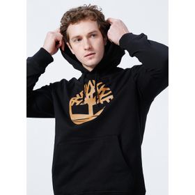 Timberland TB0A2BJHP561 Core Logo P/O Hood Bb Kapüşonlu Normal Kalıp Desenli Siyah Erkek Sweatshirt
