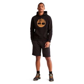 Timberland TB0A2BJHP561 Core Logo P/O Hood Bb Kapüşonlu Normal Kalıp Desenli Siyah Erkek Sweatshirt