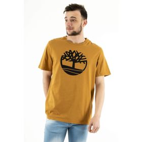 Timberland TB0A2C2RP471 Tree Logo Short Sleeve Kahve Erkek Bisiklet Yaka T-Shirt