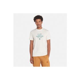Timberland TB0A5UF7CM91 Front Graphic Short Sleeve Tee Erkek Beyaz T-Shirt