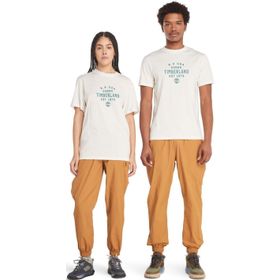 Timberland TB0A5UF7CM91 Front Graphic Short Sleeve Tee Erkek Beyaz T-Shirt