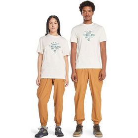 Timberland TB0A5UF7CM91 Front Graphic Short Sleeve Tee Erkek Beyaz T-Shirt