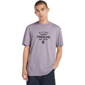 Timberland TB0A5UF7EG71 Mor Front Graphic Short Sleeve Tee Erkek T-Shirt