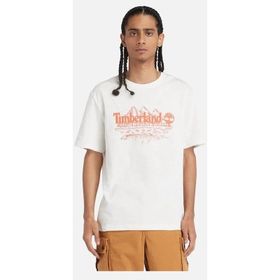 Timberland TB0A5UFUCM91 Graphic Slub Erkek Beyaz Yuvarlak Yaka T-Shirt