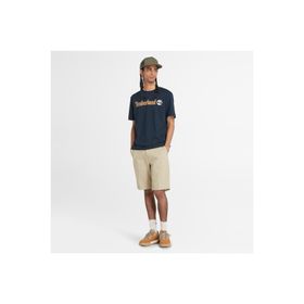 Timberland TB0A5UPQ4331 Linear Logo Short Sleeve Tee Erkek Lacivert T-Shirt