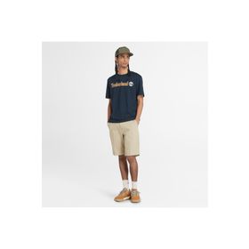 Timberland TB0A5UPQ4331 Linear Logo Short Sleeve Tee Erkek Lacivert T-Shirt