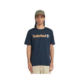 Timberland TB0A5UPQ4331 Mavi Kennebec River Linear Logo Erkek Günlük Tişört