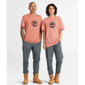 Timberland TB0A65XSDJ11 Refibra Logo Graphic Erkek Pembe Yuvarlak Yaka T-Shirt