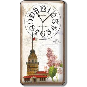 Time Gold Kız Kulesi Manzaralı Duvar Saati