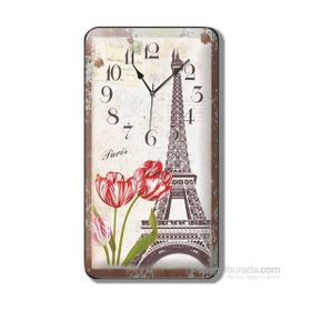 Time Gold Paris Eyfel Kulesi Duvar Saati