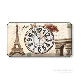 Time Gold Paris Eyfel Kulesi Duvar Saati