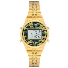 Time Watch TW.127.4GFG Gold Kamuflaj Dijital Kol Saati