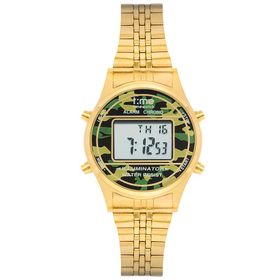 Time Watch TW.127.4GFG Gold Kamuflaj Dijital Kol Saati