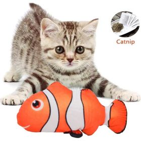 Tineke Kırmızı Peluş Balık Kedi Nanesi Otlu Çıngıraklı Oyuncak