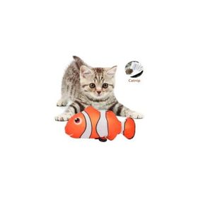 Tineke Kırmızı Peluş Balık Kedi Nanesi Otlu Çıngıraklı Oyuncak