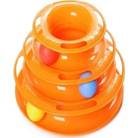 Tineke Tower Of Tracks Turuncu Toplu Yuvarlak Kedi Oyuncağı