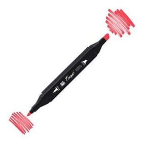 Tinge Twin 12 Coral Red Çift Uçlu Markör Kalem
