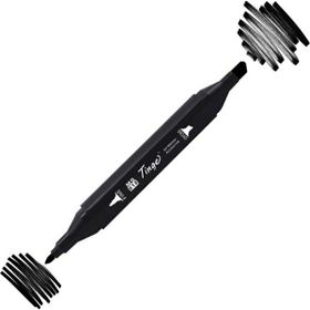 Tinge Twin 120 Black Çift Uçlu Markör Kalem