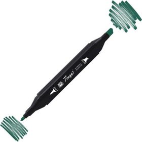 Tinge Twin BG51 Dark Green Çift Uçlu Markör Kalem