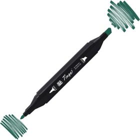 Tinge Twin BG51 Dark Green Çift Uçlu Markör Kalem