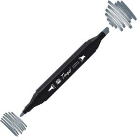 Tinge Twin BG7 Blue Grey Çift Uçlu Markör Kalem