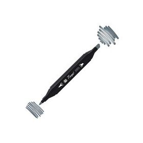 Tinge Twin BG7 Blue Grey Çift Uçlu Markör Kalem