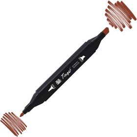 Tinge Twin BR94 Brick Brown Çift Uçlu Markör Kalem