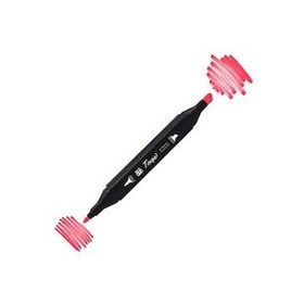 Tinge Twin F121 Fluorescent Coral Red Çift Uçlu Markör Kalem