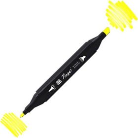 Tinge Twin F123 Fluorescent Yellow Çift Uçlu Markör Kalem