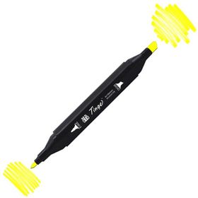 Tinge Twin F123 Fluorescent Yellow Çift Uçlu Markör Kalem