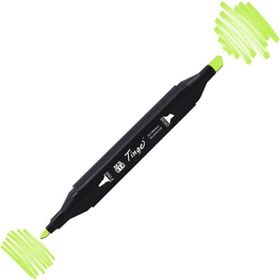 Tinge Twin F124 Fluorescent Green Çift Uçlu Markör Kalem