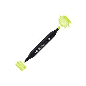 Tinge Twin GY48 Yellow Green Çift Uçlu Markör Kalem