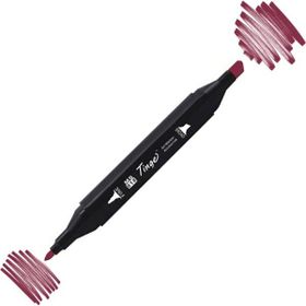 Tinge Twin R1 Wine Red Çift Uçlu Markör Kalem