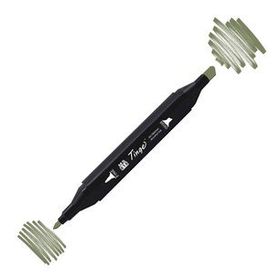 Tinge Twin Y42 Bronze Green Çift Uçlu Markör Kalem