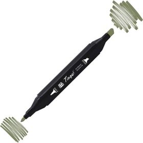Tinge Twin Y42 Bronze Green Çift Uçlu Markör Kalem