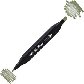 Tinge Twin Y42 Bronze Green Çift Uçlu Markör Kalem