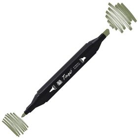 Tinge Twin Y42 Bronze Green Çift Uçlu Markör Kalem