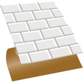 Tink Kendinden Yapışkanlı Metro Karo Desenli Silinebilir Pvc Karo