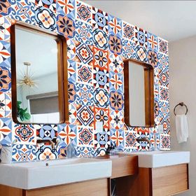 Tink Meksika Desenli Çok Renkli 30x30 cm Duvar PVC Karo