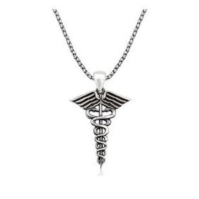 ​Tıp Sembolü Kadüse Erkek Gümüş Kolye