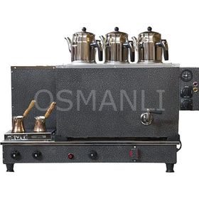 Tiryaki 3 Demlikli Gri Doğalgazlı Elektrikli Çay Kazanı