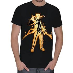 Tisho Naruto Siyah Erkek T-shirt