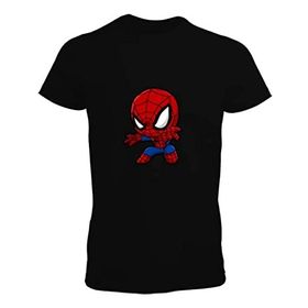 Tisho Örümcek Adam Siyah Erkek T-shirt