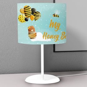 Titanbaby Bal ve Arı Desenli Çocuk Odası Dijital Baskılı Çocuk Odası Masaüstü Abajur Avize