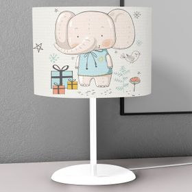 Titanbaby Fil ve Hediye Kutu Desenli Çocuk Odası Dijital Baskılı Çocuk Odası Masaüstü Abajur Avize