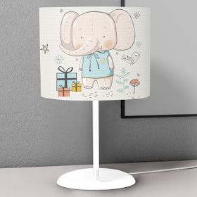 Titanbaby Fil ve Hediye Kutu Desenli Çocuk Odası Dijital Baskılı Çocuk Odası Masaüstü Abajur Avize