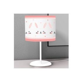 Titanbaby Pembe Tavşan Desenli Çocuk Odası Dijital Baskılı Çocuk Odası Masaüstü Abajur Avize