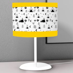Titanbaby Vahşi Doğa Çadır Desenli Çocuk Odası Dijital Baskılı Çocuk Odası Masaüstü Abajur Avize