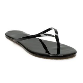 Tkees TK-2011 Siyah Klasik Parmak Arası Kadın Terlik